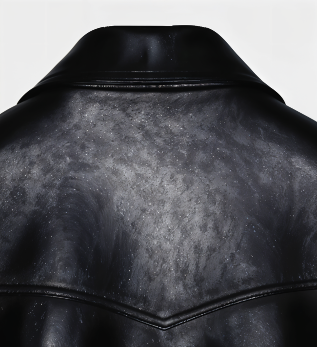 Men's western Black Biker Leather Jacket - Image 3