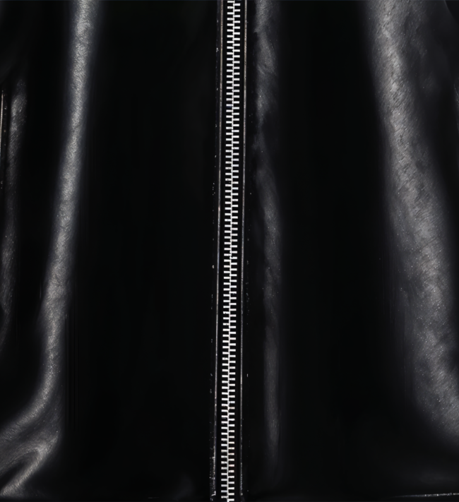 Men's Minimal Black Leather Jacket - Image 3