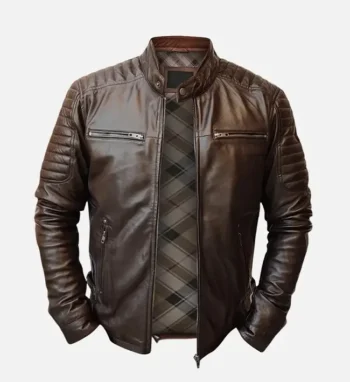 Men's Sprint Brown Leather Jacket